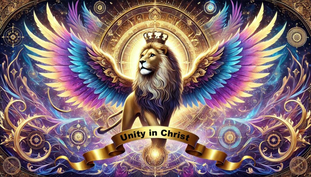 Unity Banner Battle Flag, the official symbol of Transcendent Flame Ministries, representing faith, courage, and purpose, as featured on the Light Carrier Chronicles book cover.