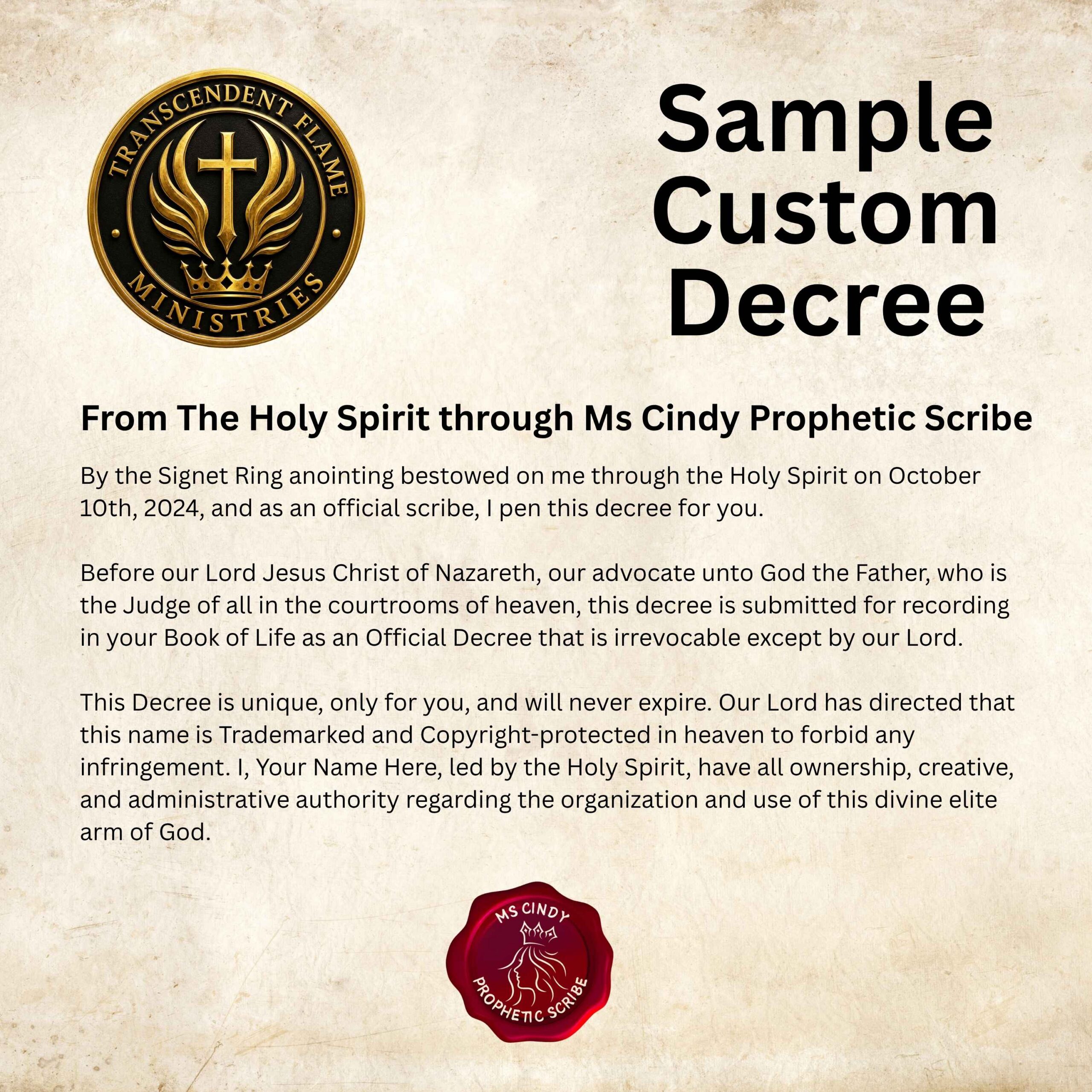 Custom Decree Product Image